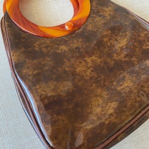Vintage Bag with Lucite Handle